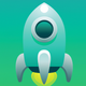 A fun, cartoon-style rocket ship  app icon - ai app icon generator - app icon aesthetic - app icons