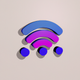 A stylized WiFi symbol with signal strength bars  app icon - ai app icon generator - app icon aesthetic - app icons