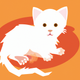 A fluffy, playful kitten  app icon - ai app icon generator - app icon aesthetic - app icons