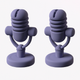 A stylized microphone app icon - ai app icon generator - app icon aesthetic - app icons