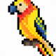 A vibrant, colorful parrot  app icon - ai app icon generator - app icon aesthetic - app icons