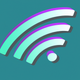 A stylized wifi symbol with signal bars  app icon - ai app icon generator - app icon aesthetic - app icons