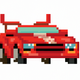 A red-hot, mean-looking muscle car  app icon - ai app icon generator - app icon aesthetic - app icons