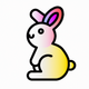 A fluffy, curious bunny  app icon - ai app icon generator - app icon aesthetic - app icons