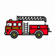 A classic red fire engine truck  app icon - ai app icon generator - app icon aesthetic - app icons