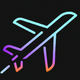 A shiny, speedy jet plane  app icon - ai app icon generator - app icon aesthetic - app icons