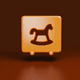 A AI-generated app icon of board in saddle brown , ivory , cream , wheat color scheme