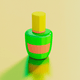 A AI-generated app icon of a nail polish bottle in wheat , honey dew , watermelon , emerald green color scheme