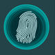 A stylized fingerprint icon  app icon - ai app icon generator - app icon aesthetic - app icons