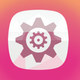 A stylized gear cog  app icon - ai app icon generator - app icon aesthetic - app icons