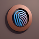 A stylized fingerprint icon  app icon - ai app icon generator - app icon aesthetic - app icons