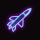 A speedy, high-powered jet  app icon - ai app icon generator - app icon aesthetic - app icons
