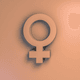 A AI-generated app icon of Venus in salmon , lily , wheat color scheme