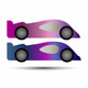 A speedy, aerodynamic race car  app icon - ai app icon generator - app icon aesthetic - app icons