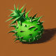 A AI-generated app icon of a dragon fruit in sea green , cognac color scheme