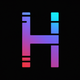 A tall, elegant letter H  app icon - ai app icon generator - app icon aesthetic - app icons