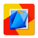 A AI-generated app icon of a canvas frame in colorful color scheme