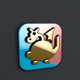 A cute, cartoon-style dragon app icon - ai app icon generator - app icon aesthetic - app icons