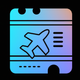 A stylized airplane ticket app icon - ai app icon generator - app icon aesthetic - app icons
