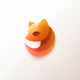 A AI-generated app icon of fox head in colorful color scheme