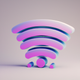 A stylized wifi signal with bars  app icon - ai app icon generator - app icon aesthetic - app icons