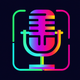 A minimalist microphone icon  app icon - ai app icon generator - app icon aesthetic - app icons