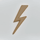 A AI-generated app icon of a lightning bolt in  color scheme