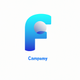 A simple blue letter F  app icon - ai app icon generator - app icon aesthetic - app icons