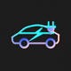 A sleek and modern electric car  app icon - ai app icon generator - app icon aesthetic - app icons