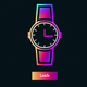 A minimalist watch with a leather strap  app icon - ai app icon generator - app icon aesthetic - app icons