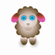 A cute, cartoon-style sheep  app icon - ai app icon generator - app icon aesthetic - app icons