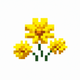 A cheerful spray of bright yellow daisies  app icon - ai app icon generator - app icon aesthetic - app icons