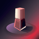 A AI-generated app icon of a nail polish bottle in marsala , cinnabar , slate , scarlet color scheme