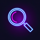 A stylized magnifying glass  app icon - ai app icon generator - app icon aesthetic - app icons