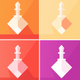 A minimalist white chess piece  app icon - ai app icon generator - app icon aesthetic - app icons