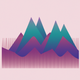 A stylized mountain range app icon - ai app icon generator - app icon aesthetic - app icons