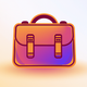 A stylized briefcase with a handle  app icon - ai app icon generator - app icon aesthetic - app icons