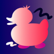 A silly and playful duckling  app icon - ai app icon generator - app icon aesthetic - app icons