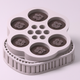 A stylized film reel with sprockets  app icon - ai app icon generator - app icon aesthetic - app icons