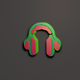 A stylized headphones  app icon - ai app icon generator - app icon aesthetic - app icons