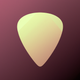 A stylized guitar pick  app icon - ai app icon generator - app icon aesthetic - app icons