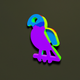 A vibrant, colorful parrot  app icon - ai app icon generator - app icon aesthetic - app icons