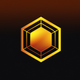 A AI-generated app icon of a octagon in yellow color and yellow color and copper color and tan color color scheme