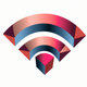 A stylized wifi symbol  app icon - ai app icon generator - app icon aesthetic - app icons