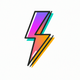 A stylized lightning bolt with abstract lines  app icon - ai app icon generator - app icon aesthetic - app icons