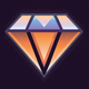 A stylized diamond with facets  app icon - ai app icon generator - app icon aesthetic - app icons