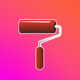 A minimalist paint roller  app icon - ai app icon generator - app icon aesthetic - app icons