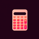 A sleek, minimalist calculator app icon - ai app icon generator - app icon aesthetic - app icons