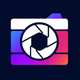 A minimalist camera lens icon  app icon - ai app icon generator - app icon aesthetic - app icons