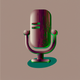 A stylized microphone app icon - ai app icon generator - app icon aesthetic - app icons